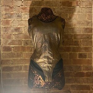 American Apparel Gold Irridescent Bodysuit